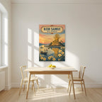 Phra Yai — Koh Samui art print, unframed poster, styled in a kitchen