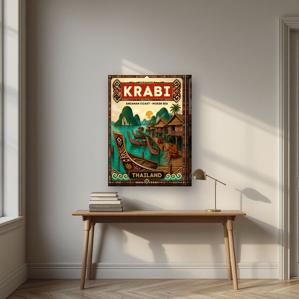 Chao Le — Krabi art print, on thick canvas, styled in a desk