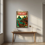 Chao Le — Krabi art print, as an acrylic print, styled in a desk