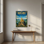 Wat Tham Suea — Krabi art print, unframed poster, styled in a desk