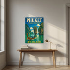 Ao Phang Nga — Phuket art print, unframed poster, styled in a desk