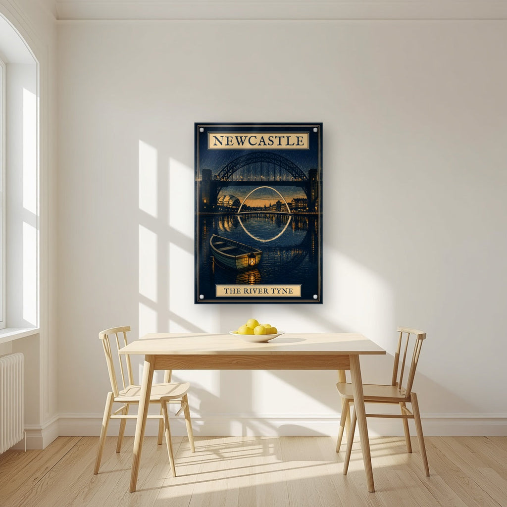 The River Tyne | Newcastle Art Print — acrylic print, room scene