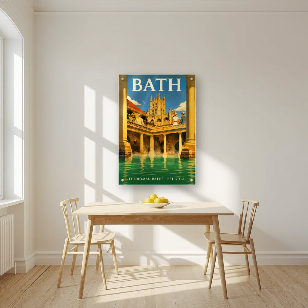 The Roman Baths | Bath Art Print — acrylic print, room scene