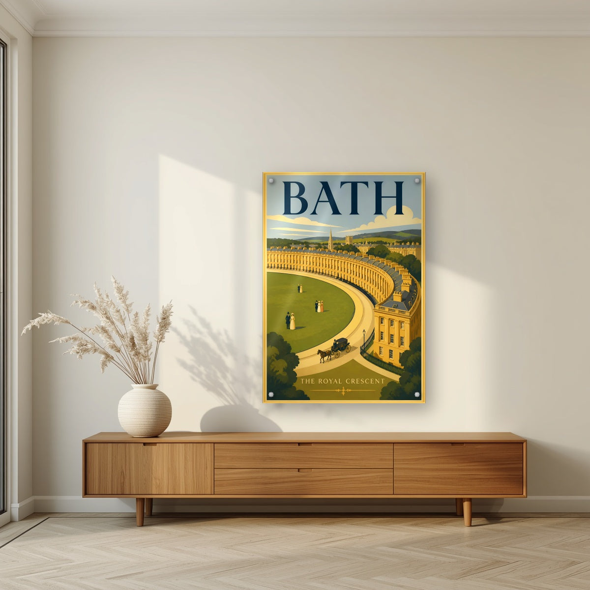 The Royal Crescent | Bath Art Print — acrylic print, room scene