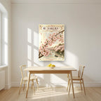 Sakura — Tokyo art print, as an acrylic print, styled in a kitchen