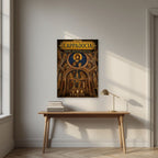 Byzantine Frescoes — Cappadocia art print, unframed poster, styled in a desk