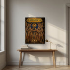 Byzantine Frescoes — Cappadocia art print, on thick canvas, styled in a desk