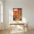 Peribacalari — Cappadocia art print, in a white frame, styled in a kitchen