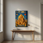 Uchisar Castle — Cappadocia art print, on thick canvas, styled in a desk