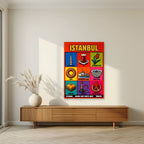 Dokuz — Istanbul art print, unframed poster, styled in a living room