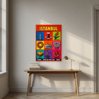 Dokuz — Istanbul art print, unframed poster, styled in a desk