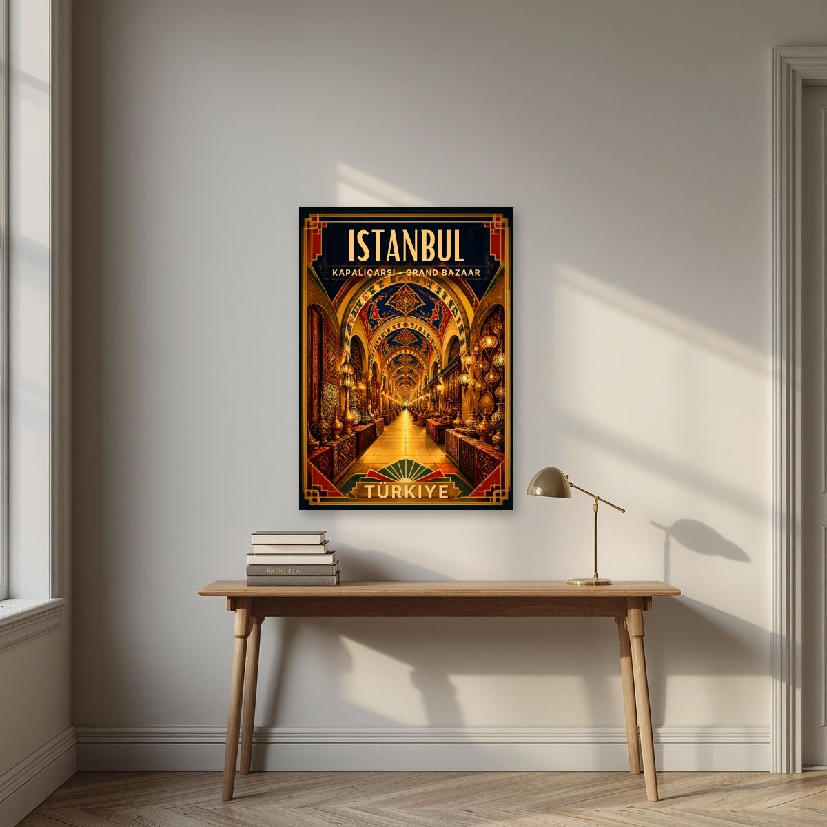 Kapalicarsi — Istanbul art print, unframed poster, styled in a desk