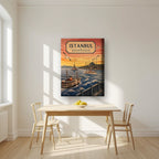 Kiz Kulesi — Istanbul art print, on thick canvas, styled in a kitchen