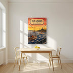 Kiz Kulesi — Istanbul art print, as an acrylic print, styled in a kitchen