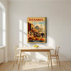 Misir Carsisi — Istanbul art print, on thick canvas, styled in a kitchen