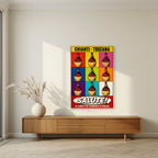 Chianti Salute — Tuscany art print, unframed poster, styled in a living room