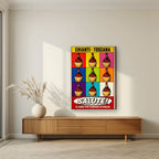 Chianti Salute — Tuscany art print, on slim canvas, styled in a living room