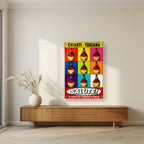 Chianti Salute — Tuscany art print, as an acrylic print, styled in a living room