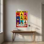 Chianti Salute — Tuscany art print, unframed poster, styled in a desk