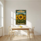 Girasole — Tuscany art print, unframed poster, styled in a kitchen
