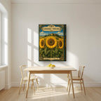 Girasole — Tuscany art print, on thick canvas, styled in a kitchen