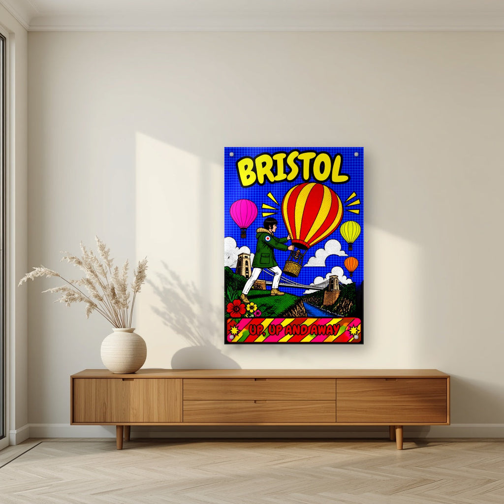 Up, Up and Away | Bristol Art Print — acrylic print, room scene