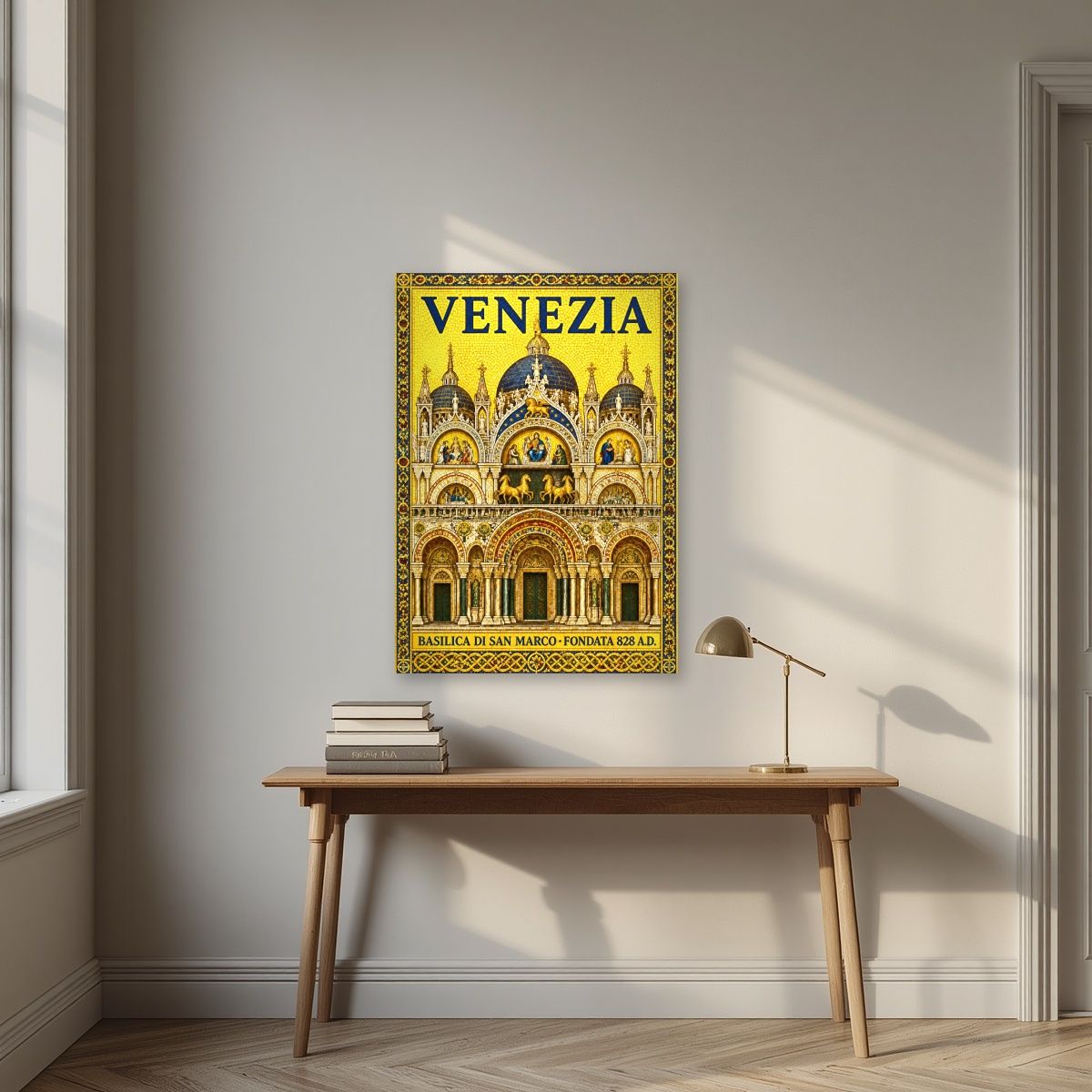 Basilica Di San Marco — Venice art print, unframed poster, styled in a desk