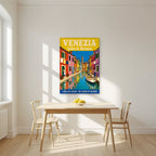 Isola Di Burano — Venice art print, unframed poster, styled in a kitchen