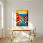 Isola Di Burano — Venice art print, on slim canvas, styled in a kitchen
