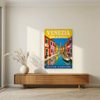 Isola Di Burano — Venice art print, unframed poster, styled in a living room