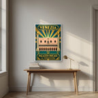 Palazzo Ducale — Venice art print, in a white frame, styled in a desk
