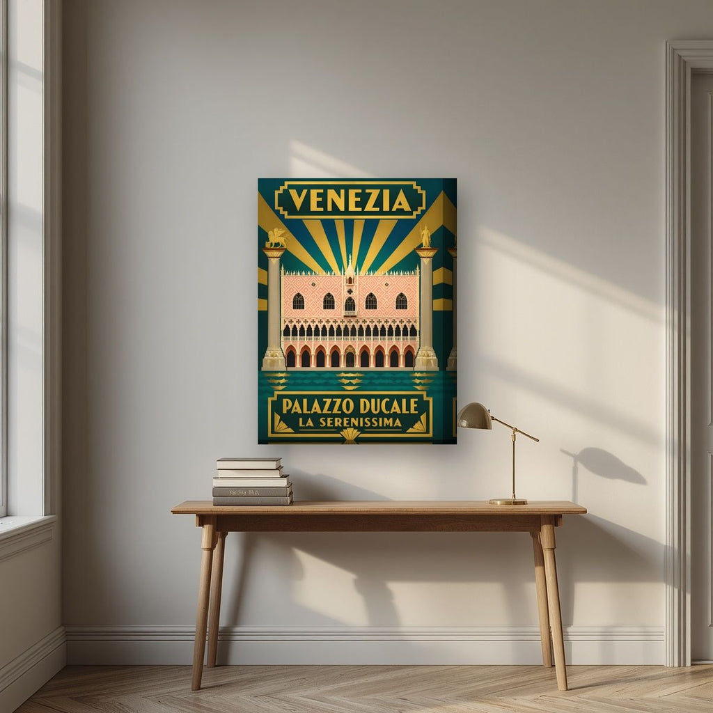 Palazzo Ducale — Venice art print, on thick canvas, styled in a desk