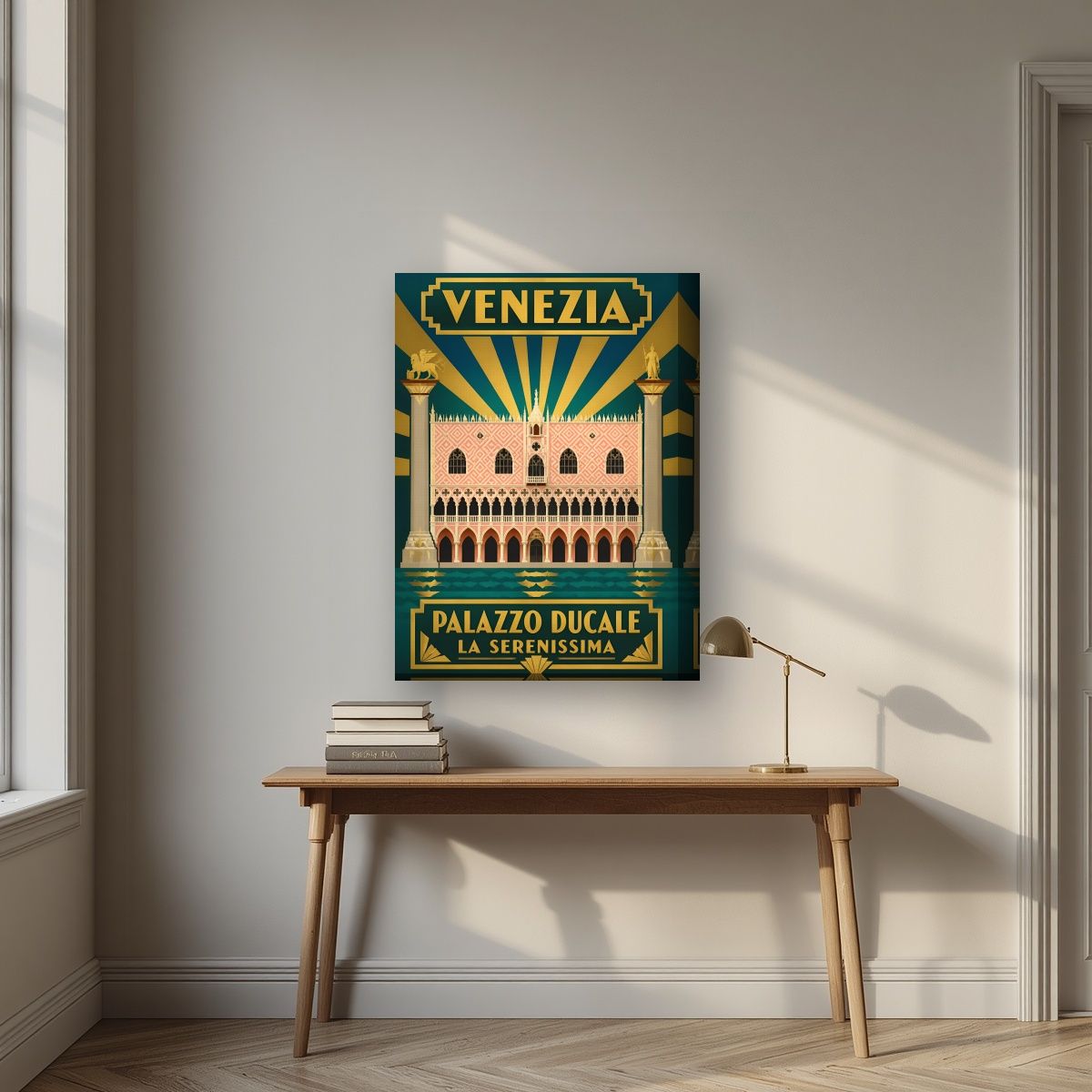 Palazzo Ducale — Venice art print, on thick canvas, styled in a desk