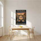 Ponte Di Rialto — Venice art print, unframed poster, styled in a kitchen