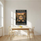 Ponte Di Rialto — Venice art print, on slim canvas, styled in a kitchen