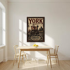 Jorvik — York art print, unframed poster, styled in a kitchen