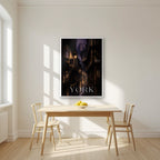 Little Shambles — York art print, in a white frame, styled in a kitchen