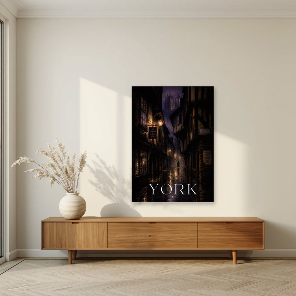 Little Shambles — York art print, unframed poster, styled in a living room