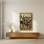 Mind Your Head — York art print, on slim canvas, styled in a living room