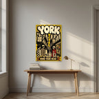 Mind Your Head — York art print, unframed poster, styled in a desk