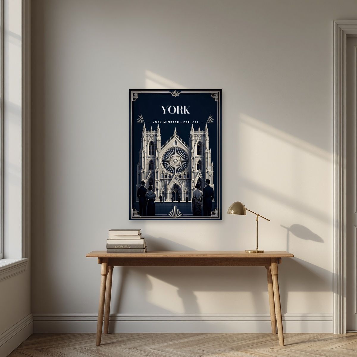 York Minster — York art print, unframed poster, styled in a desk