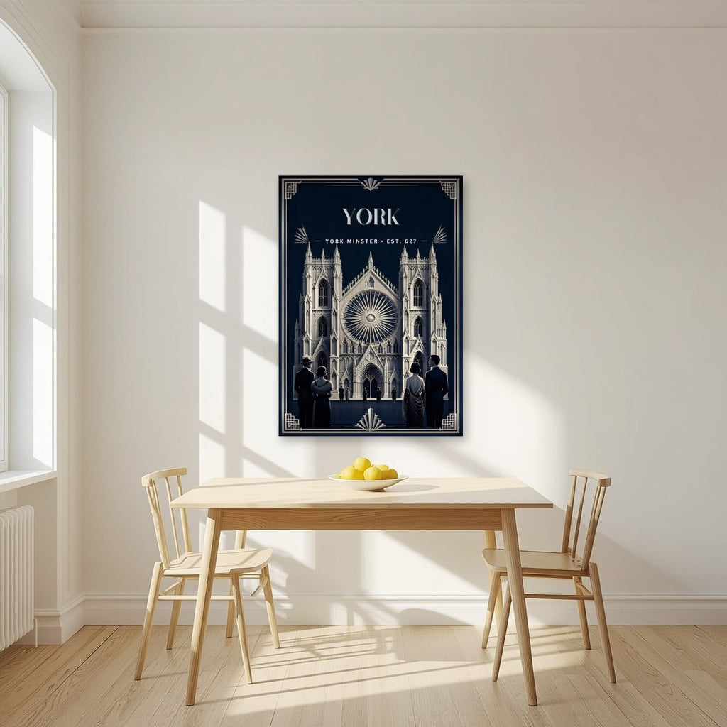 York Minster — York art print, unframed poster, styled in a kitchen