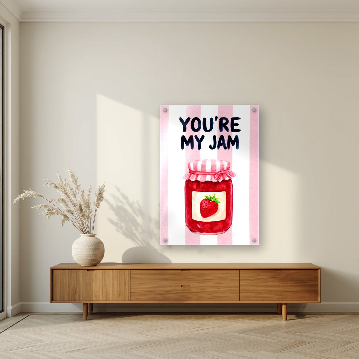 You're My Jam – Positano Pink | Art Print — acrylic print, room scene
