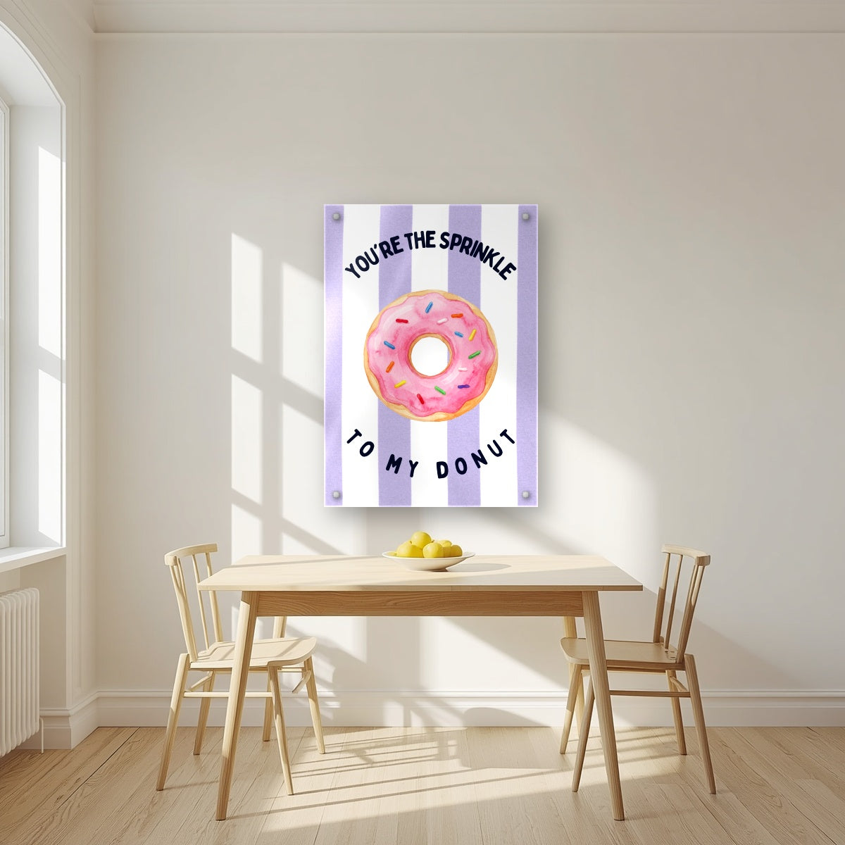 You're the Sprinkle to My Donut – Capri Violet | Art Print — acrylic print, room scene