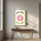 You're the Sprinkle to My Donut – Limoncello on a thick-edge canvas, above an oak writing desk
