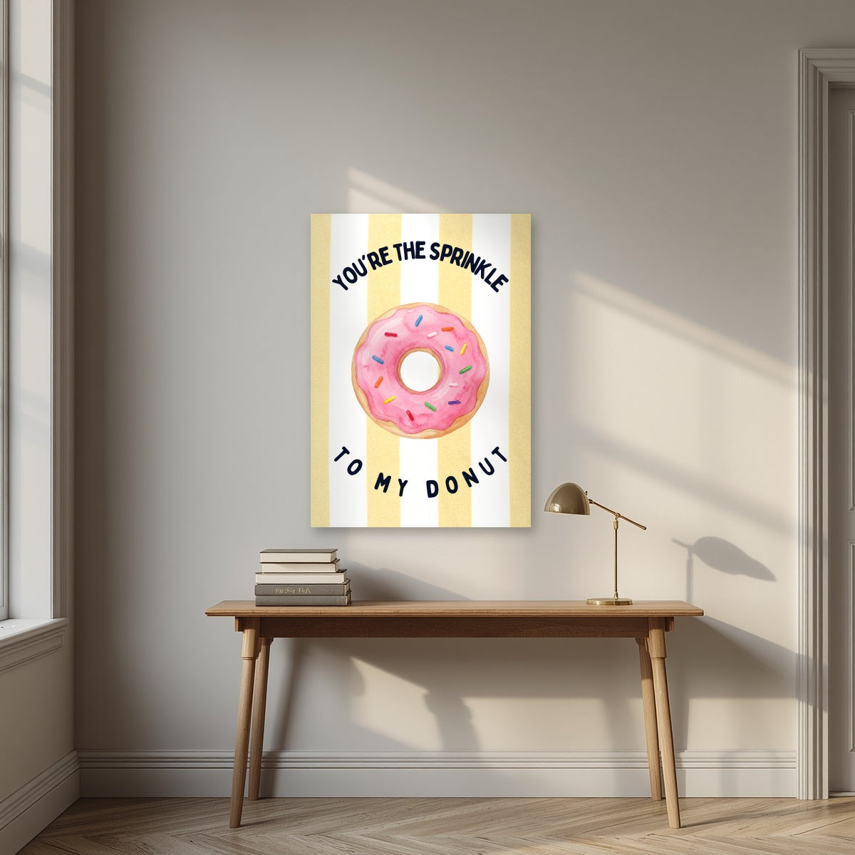 You're the Sprinkle to My Donut – Limoncello as an unframed print, above an oak writing desk
