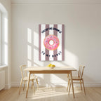 You're the Sprinkle to My Donut – Tuscan Taupe as an unframed print, above a dining table in a bright kitchen